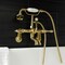 Kingston Brass AE51T7 7-Inch Adjustable Wall Mount Tub Faucet with Hand Shower, Brushed Brass AE51T7 - alternate 4